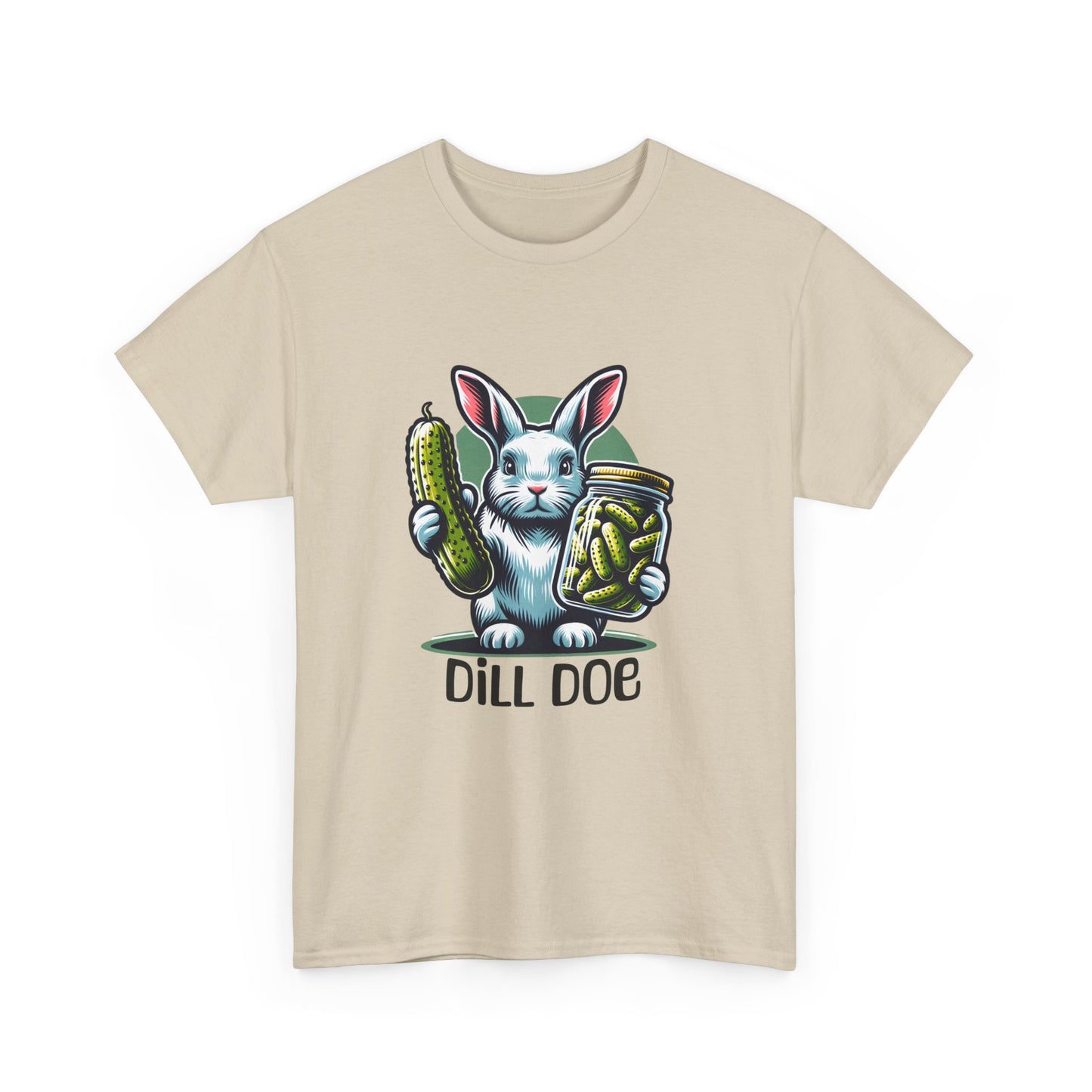 Pickle Lover Dill doe rabbit Unisex Heavy Cotton Tee