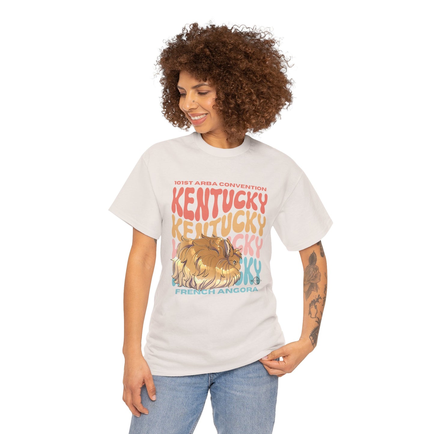 French Angora Kentucky Unisex Heavy Cotton Tee