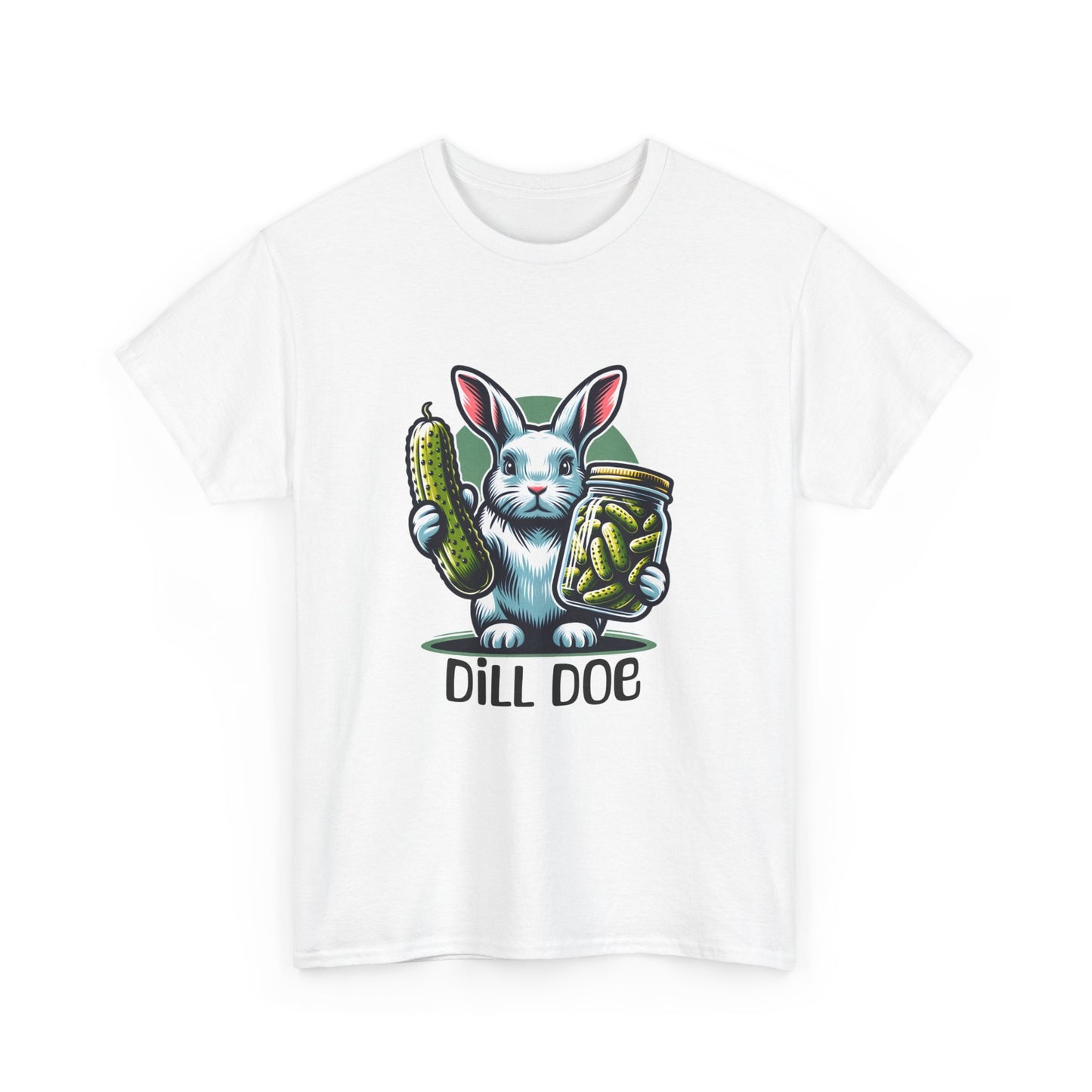 Pickle Lover Dill doe rabbit Unisex Heavy Cotton Tee