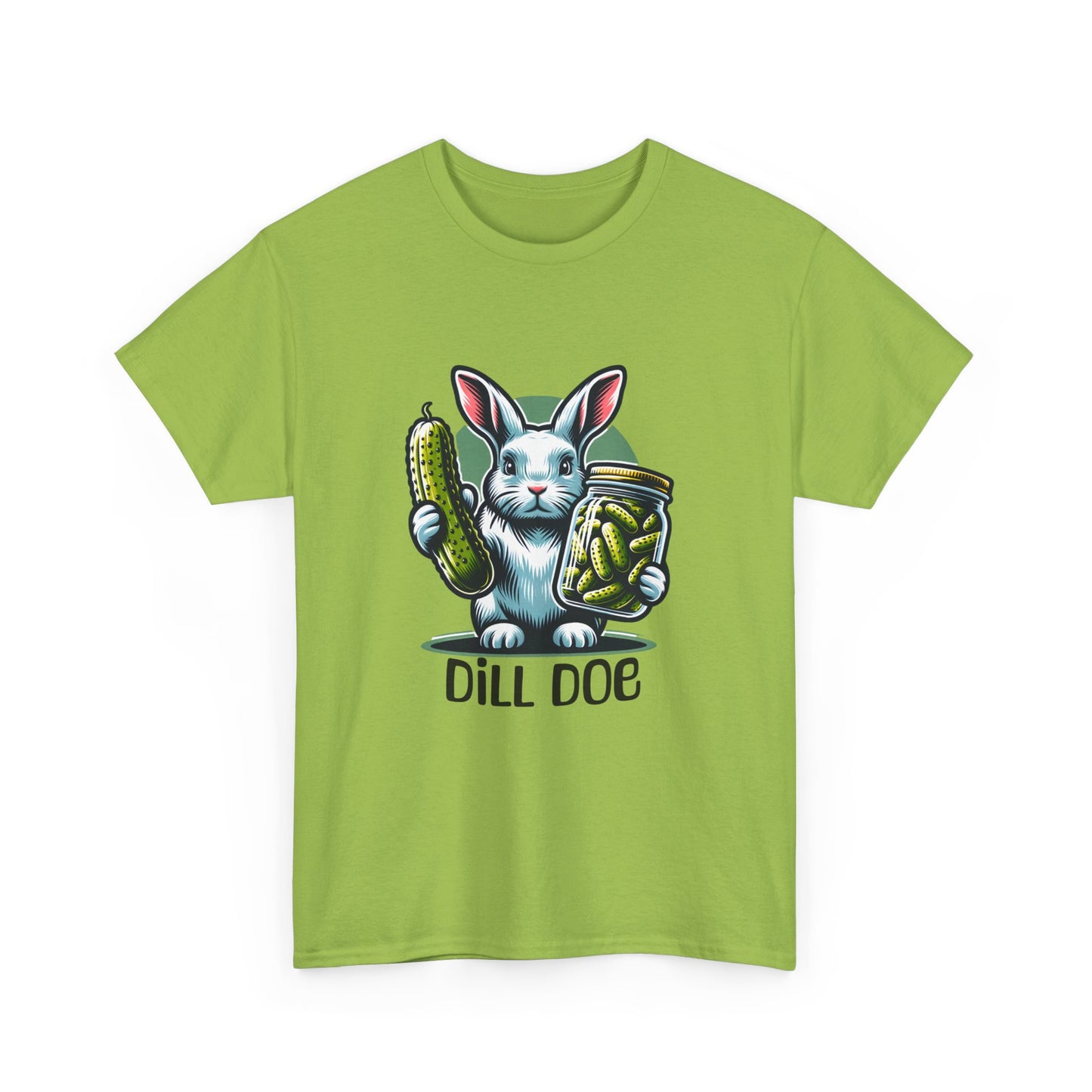 Pickle Lover Dill doe rabbit Unisex Heavy Cotton Tee