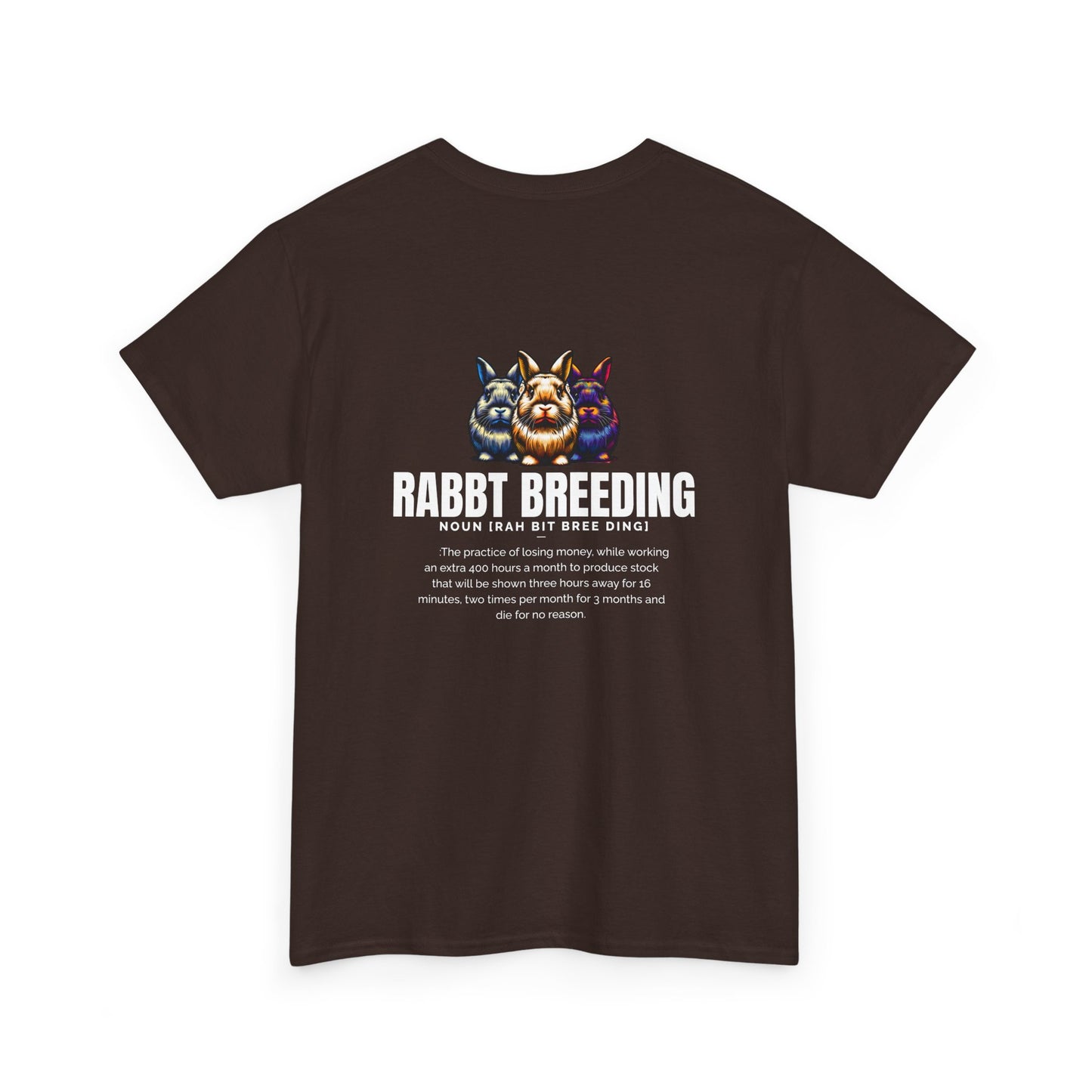 Rabbit Breeding/ backside design Unisex Heavy Cotton Tee