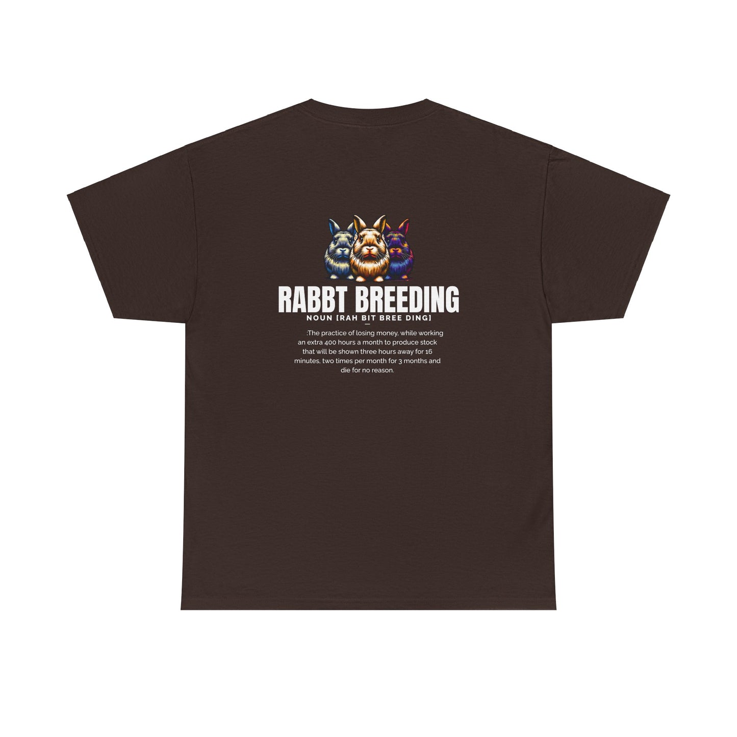 Rabbit Breeding/ backside design Unisex Heavy Cotton Tee