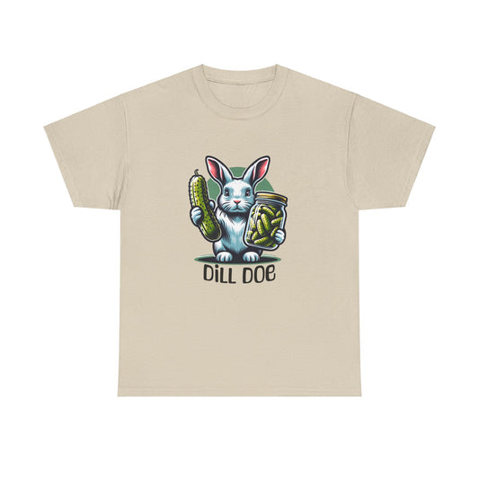 Pickle Lover Dill doe rabbit Unisex Heavy Cotton Tee