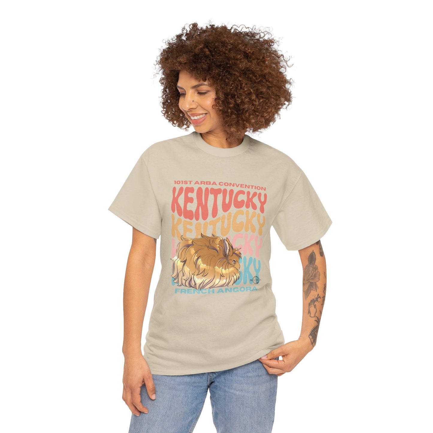 French Angora Kentucky Unisex Heavy Cotton Tee