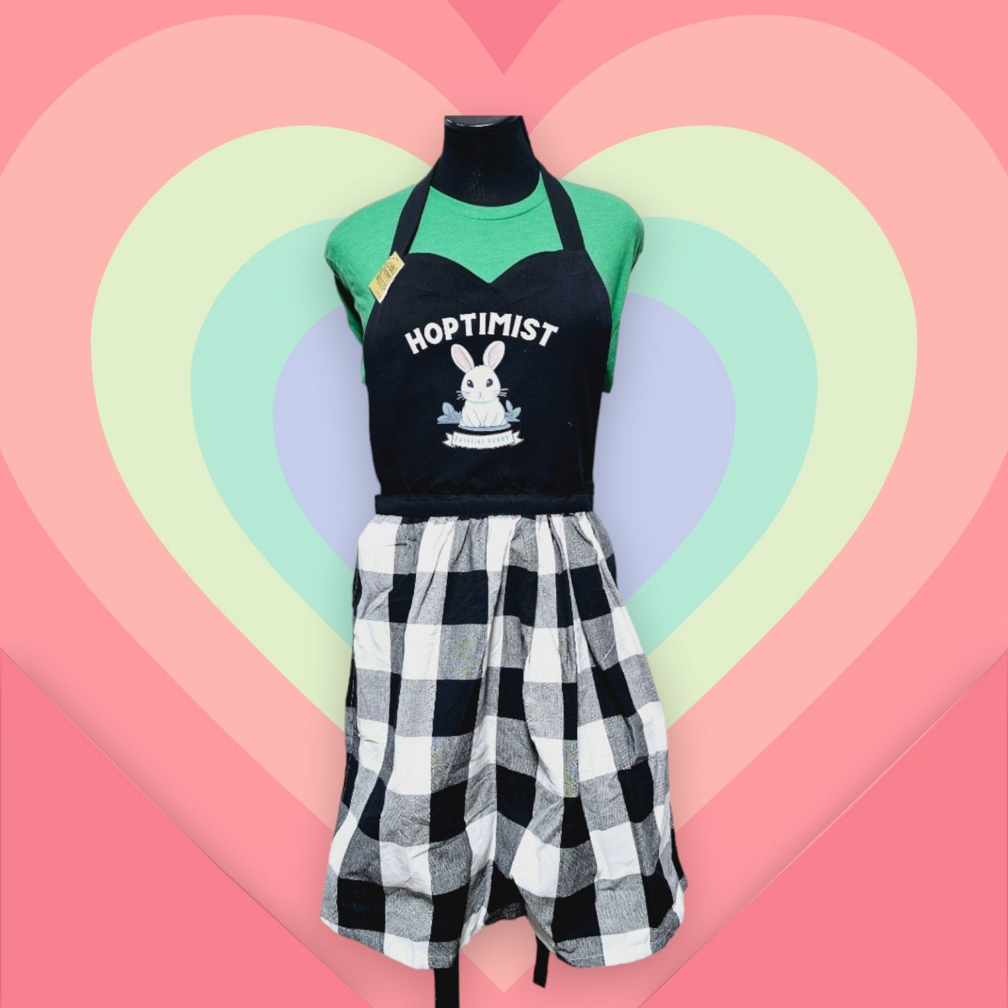 Rockabilly hoptimist sweetheart neckline skirted apron