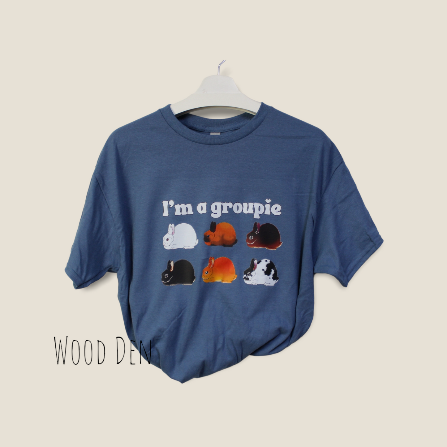 I'm a groupie mini rex slate blue Tee